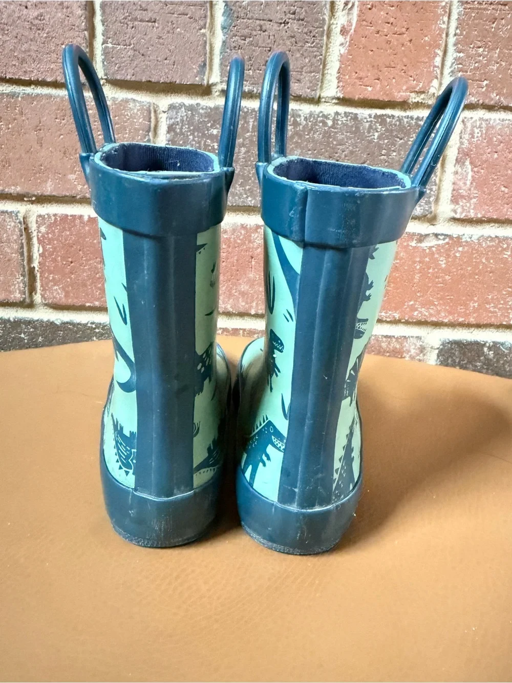 Tucker + Tate Teal & Navy Dinosaur Rain Boots